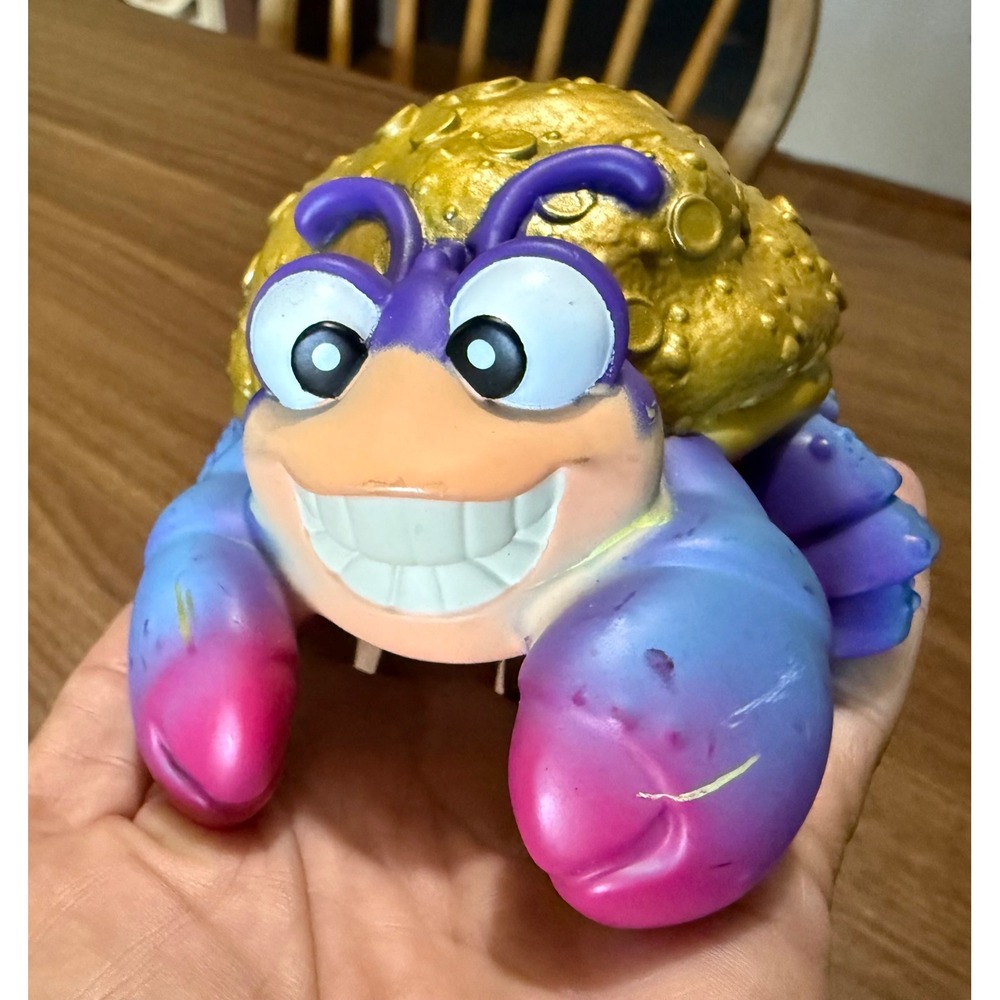 Disney Moana Tamatoa Shiny Gold Shell Crab Figure Toy Purple 3 inch